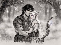 Flux 2 Dev — Fantasy Romance in the Whispering Grove — Sketch