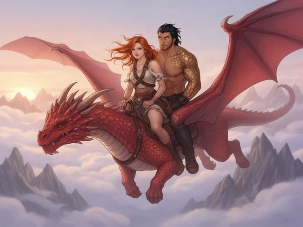 Flux 2 Dev — Dragonrider at Dawn — Soft