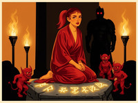 Flux 2 Dev — Altar of Desire — Vintage Poster