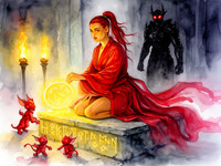 Flux 2 Dev generated image for Altar of Desire - Watercolor