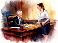 Flux 2 Dev generated image for Office Heat Classics - Watercolor