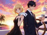 Flux Krea generated image for Luxury Yacht Romance - Anime