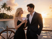 Flux Krea generated image for Luxury Yacht Romance - Digital Art