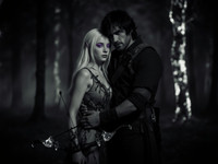 Flux Krea generated image for Fantasy Romance in the Whispering Grove - Film Noir