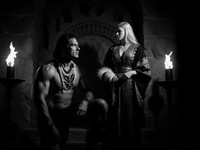 Flux Krea generated image for Tribal Guardian's Desire - Film Noir