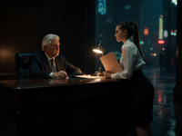 Flux Krea generated image for Office Heat Classics - Neo Noir