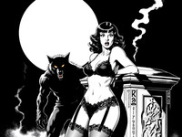 Flux Krea generated image for Moonlit Horror-Erotica Blend - Noir Comic
