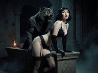 Flux Krea generated image for Moonlit Horror-Erotica Blend - Pin-Up