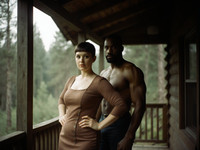 Flux Krea generated image for Cabin in the Woods - Retro