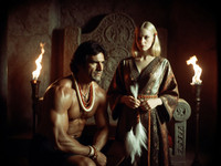 Flux Krea generated image for Tribal Guardian's Desire - Retro