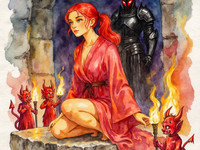 Flux Krea generated image for Altar of Desire - Watercolor