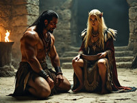 HiDream I1 Dev generated image for Tribal Guardian's Desire - Dark Fantasy