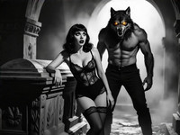 HiDream I1 Dev generated image for Moonlit Horror-Erotica Blend - Film Noir