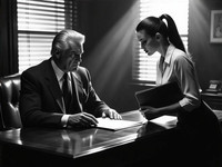 HiDream I1 Dev generated image for Office Heat Classics - Film Noir