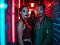 HiDream I1 Dev generated image for Speakeasy Hidden Tension - Neo Noir