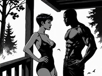 HiDream I1 Dev generated image for Cabin in the Woods - Noir Comic