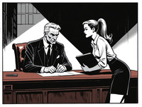 HiDream I1 Dev generated image for Office Heat Classics - Noir Comic
