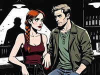 HiDream I1 Dev generated image for Speakeasy Hidden Tension - Noir Comic