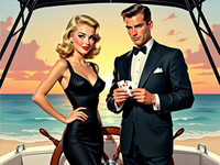 HiDream I1 Dev generated image for Luxury Yacht Romance - Pin-Up
