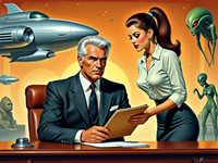 HiDream I1 Dev generated image for Office Heat Classics - Retro Sci-Fi