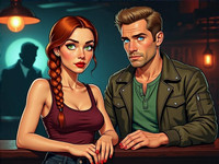 HiDream I1 Dev generated image for Speakeasy Hidden Tension - Retro Sci-Fi