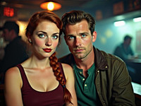 HiDream I1 Dev generated image for Speakeasy Hidden Tension - Retro