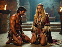 HiDream I1 Dev generated image for Tribal Guardian's Desire - Retro