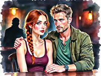 HiDream I1 Dev generated image for Speakeasy Hidden Tension - Watercolor