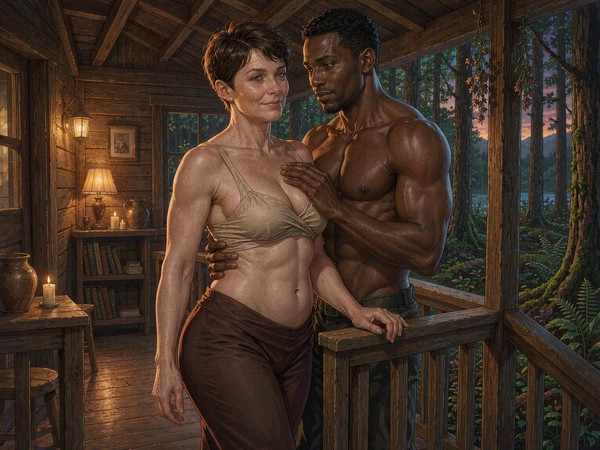Hunyuan Image 3.5 Preview — Cabin in the Woods — Digital Art