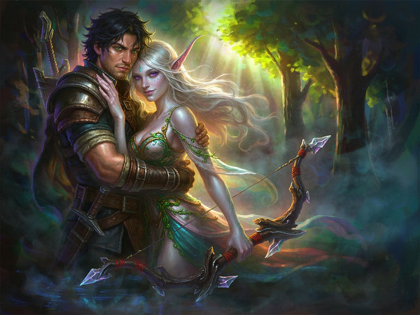 Hunyuan Image 3.5 Preview — Fantasy Romance in the Whispering Grove — Epic Fantasy