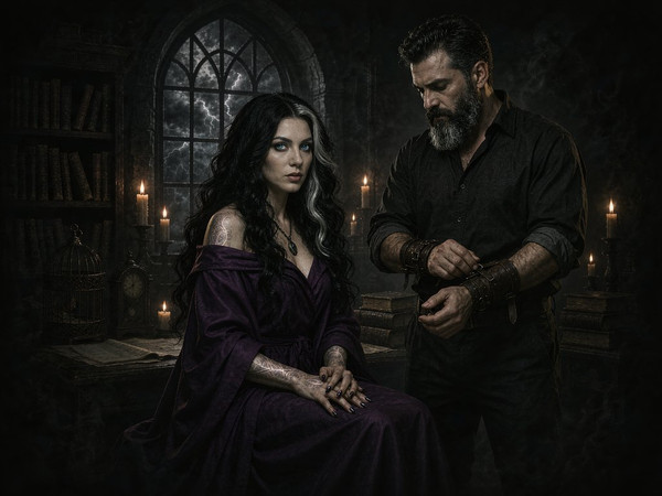 Hunyuan Image 3.5 Preview — A Night in the Sorceress's Tower — Film Noir