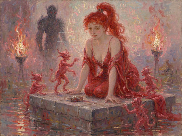 Hunyuan Image 3.5 Preview — Altar of Desire — Impressionism