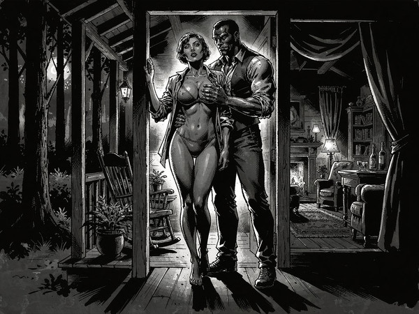 Hunyuan Image 3.5 Preview — Cabin in the Woods — Noir Comic