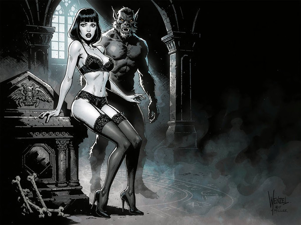 Hunyuan Image 3.5 Preview — Moonlit Horror-Erotica Blend — Noir Comic