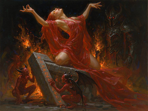 Hunyuan Image 3.5 Preview — Altar of Desire — Oil Painting