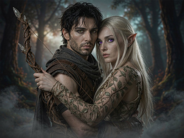 Hunyuan Image 3.5 Preview — Fantasy Romance in the Whispering Grove — Photorealistic