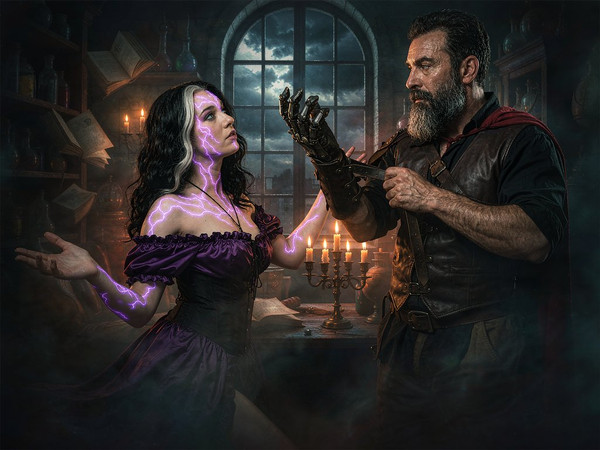 Hunyuan Image 3.5 Preview — A Night in the Sorceress's Tower — Photorealistic