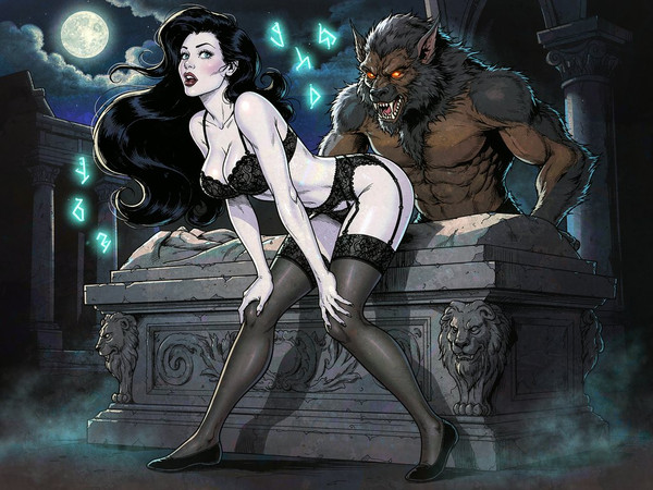 Hunyuan Image 3.5 Preview — Moonlit Horror-Erotica Blend — Pin-Up