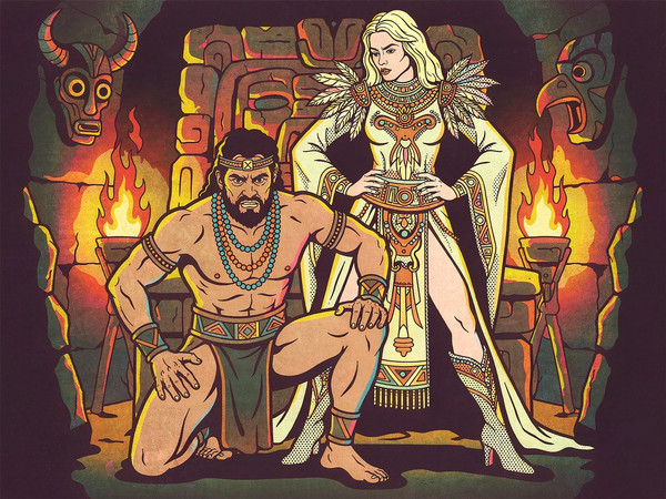 Hunyuan Image 3.5 Preview — Tribal Guardian's Desire — Pop Art