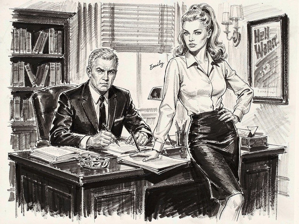 Hunyuan Image 3.5 Preview — Office Heat Classics — Pulp Ink