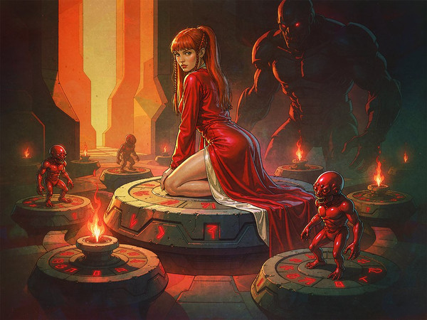 Hunyuan Image 3.5 Preview — Altar of Desire — Retro Sci-Fi