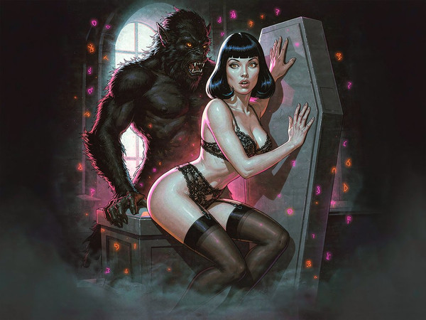 Hunyuan Image 3.5 Preview — Moonlit Horror-Erotica Blend — Retro Sci-Fi