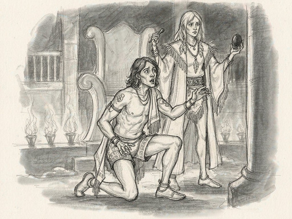 Hunyuan Image 3.5 Preview — Tribal Guardian's Desire — Sketch