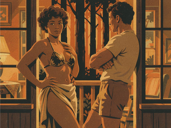 Hunyuan Image 3.5 Preview — Cabin in the Woods — Vintage Poster
