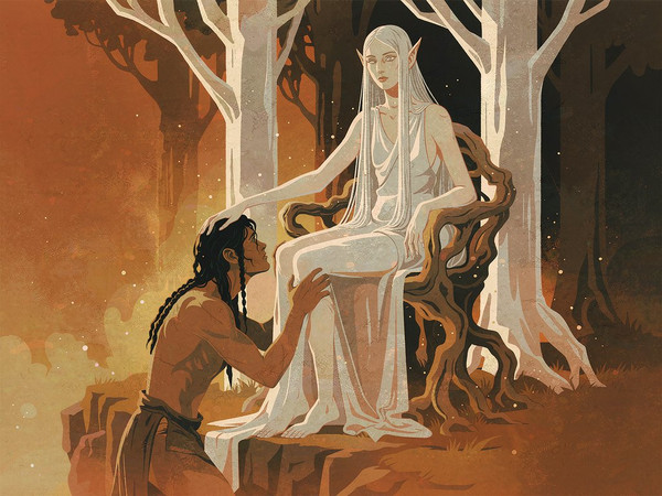 Hunyuan Image 3.5 Preview — The Elven Queen's Champion — Vintage Poster