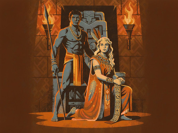 Hunyuan Image 3.5 Preview — Tribal Guardian's Desire — Vintage Poster