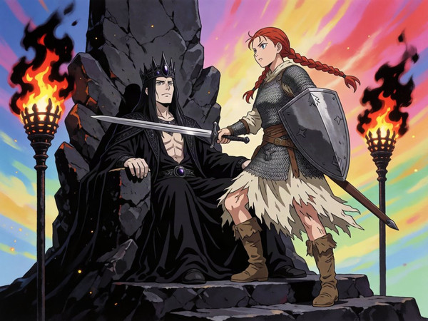 Krea 2 Turbo — The Shieldmaiden and the Dark Lord — Anime