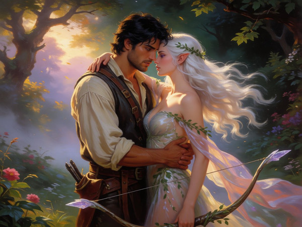 Krea 2 Turbo — Fantasy Romance in the Whispering Grove — Classic Romance