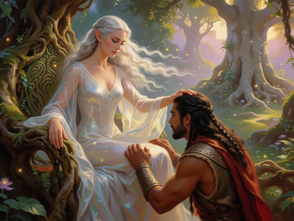 Krea 2 Turbo — The Elven Queen's Champion — Classic Romance