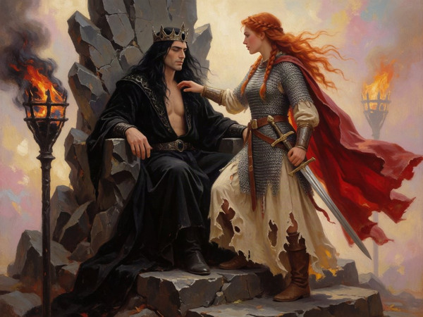 Krea 2 Turbo — The Shieldmaiden and the Dark Lord — Classic Romance
